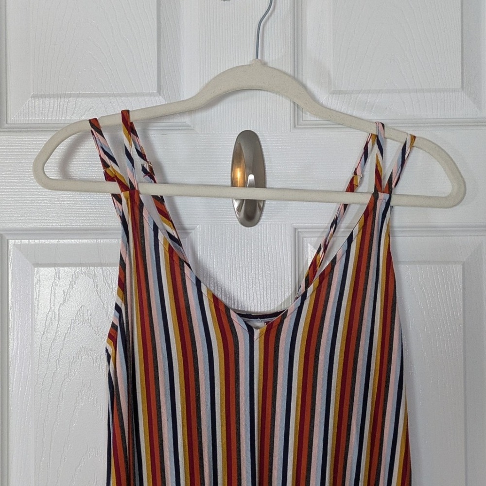 MPC Striped Y2K Maxi Dress Sleeveless Casual Summer Dress Multicolor Size L - Picture 4 of 5